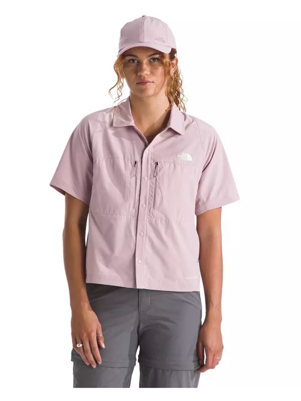 The North Face Women's Trail Lightrange Short Sleeve Shirt, Metal Pink, Small